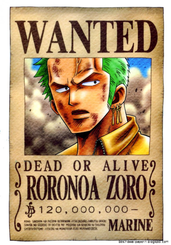 Zoro Wanted Wallpaper Hd