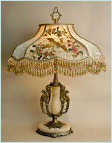 vintage embroidery lamp