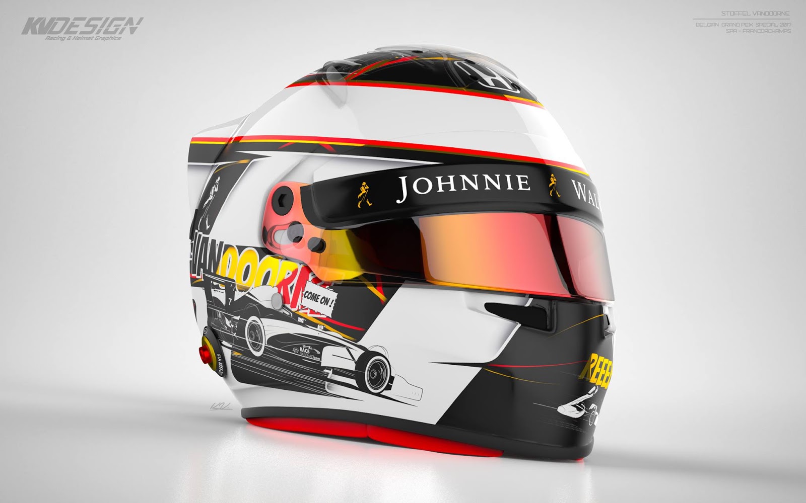 Racing Helmets Garage Bell HP7 S.Vandoorne SPA 2017 by KV Design