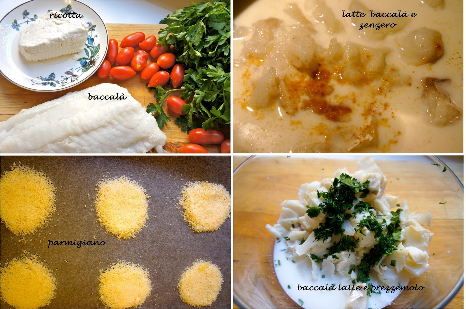 chocolate and cakes salt cod mousse on polentine and Parmisan coupelles