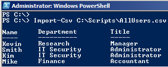 csv powershell import file read foreach inputs want work if