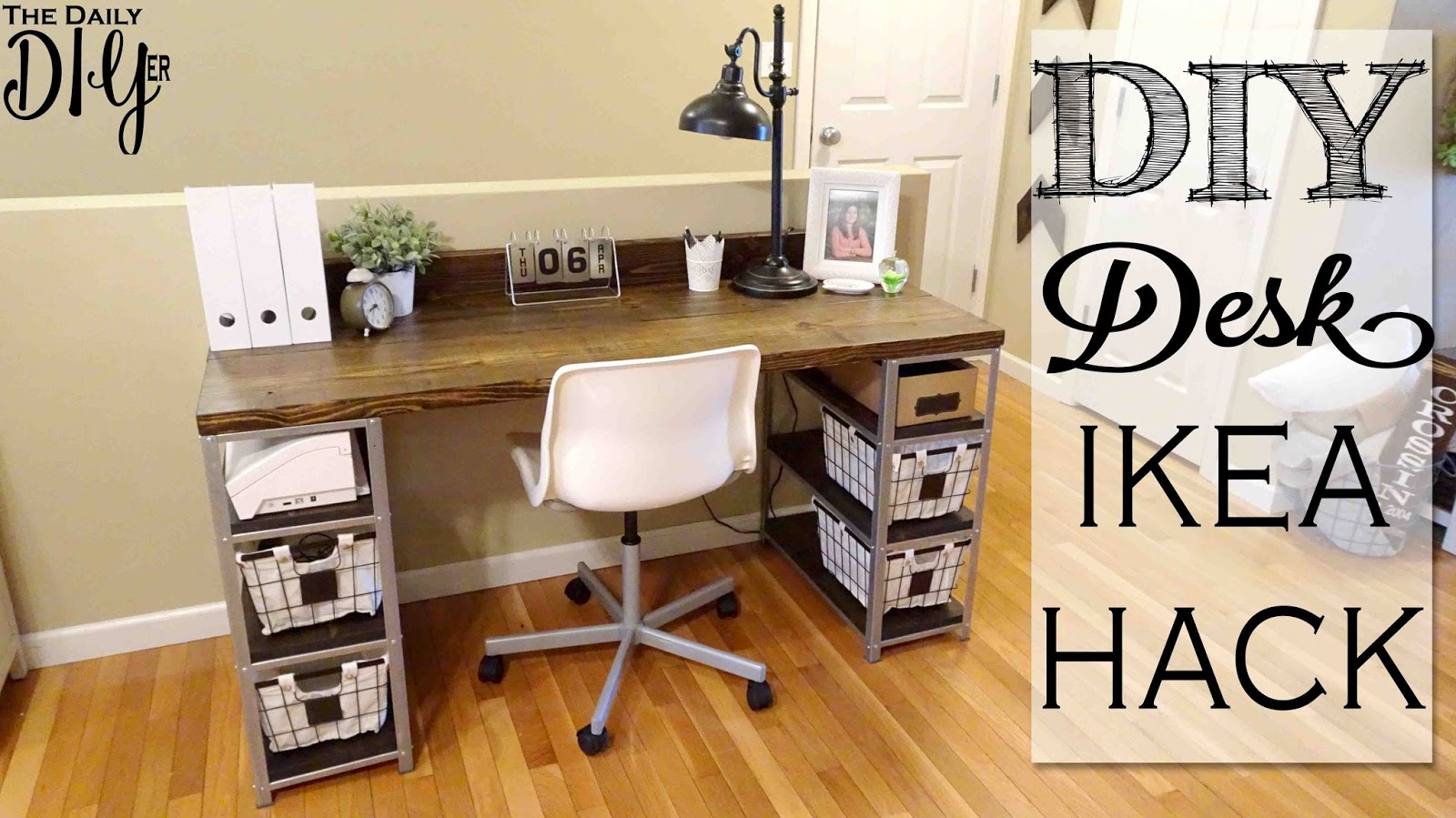 The Daily Diyer Diy Desk Build Ikea Hyllis Hack