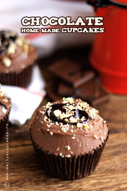 chocolate cupcakes - home made style :)