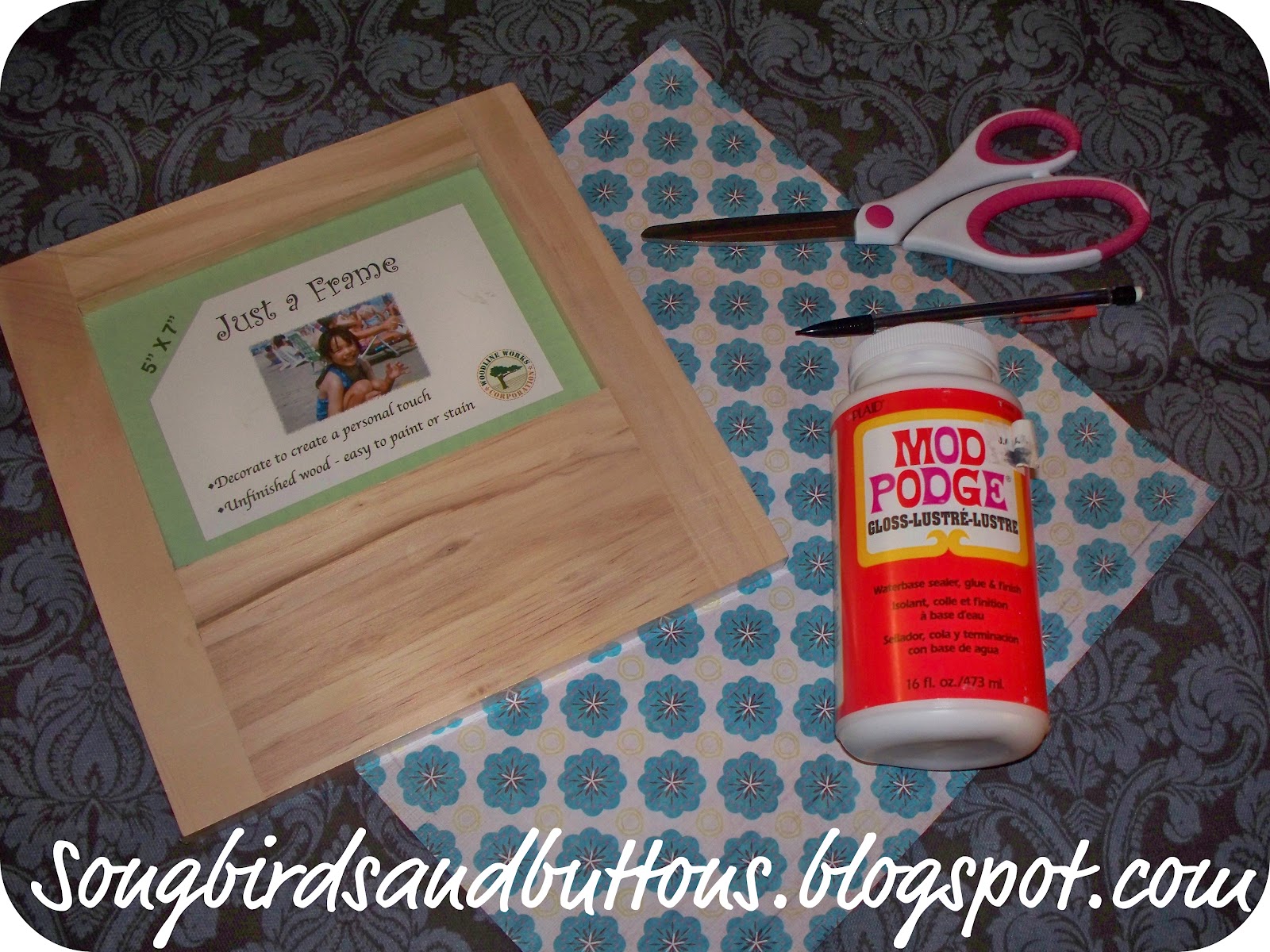 Easy Mod Podge Frame Kendall Rayburn