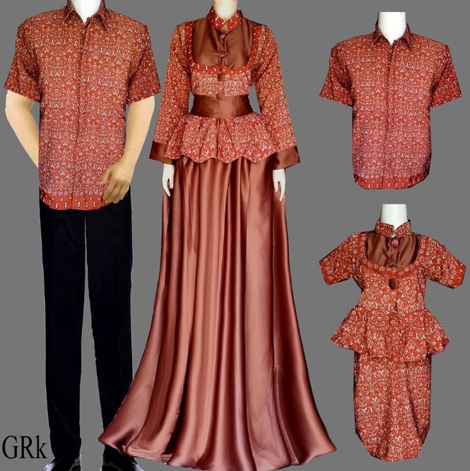 model baju batik couple gamis elegan terbaru