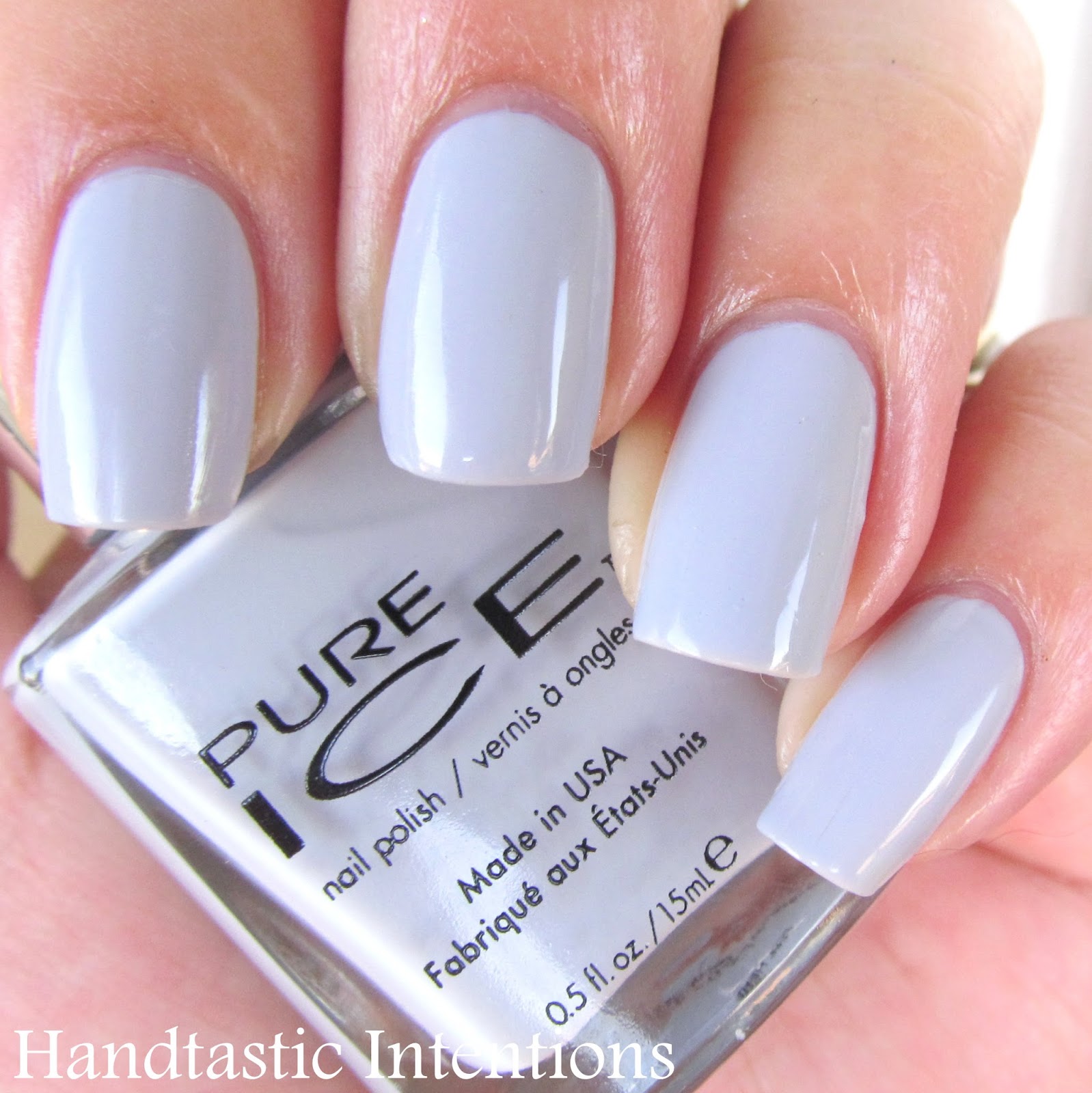 Handtastic Intentions Swatch and Review of Pure Ice LavenDare