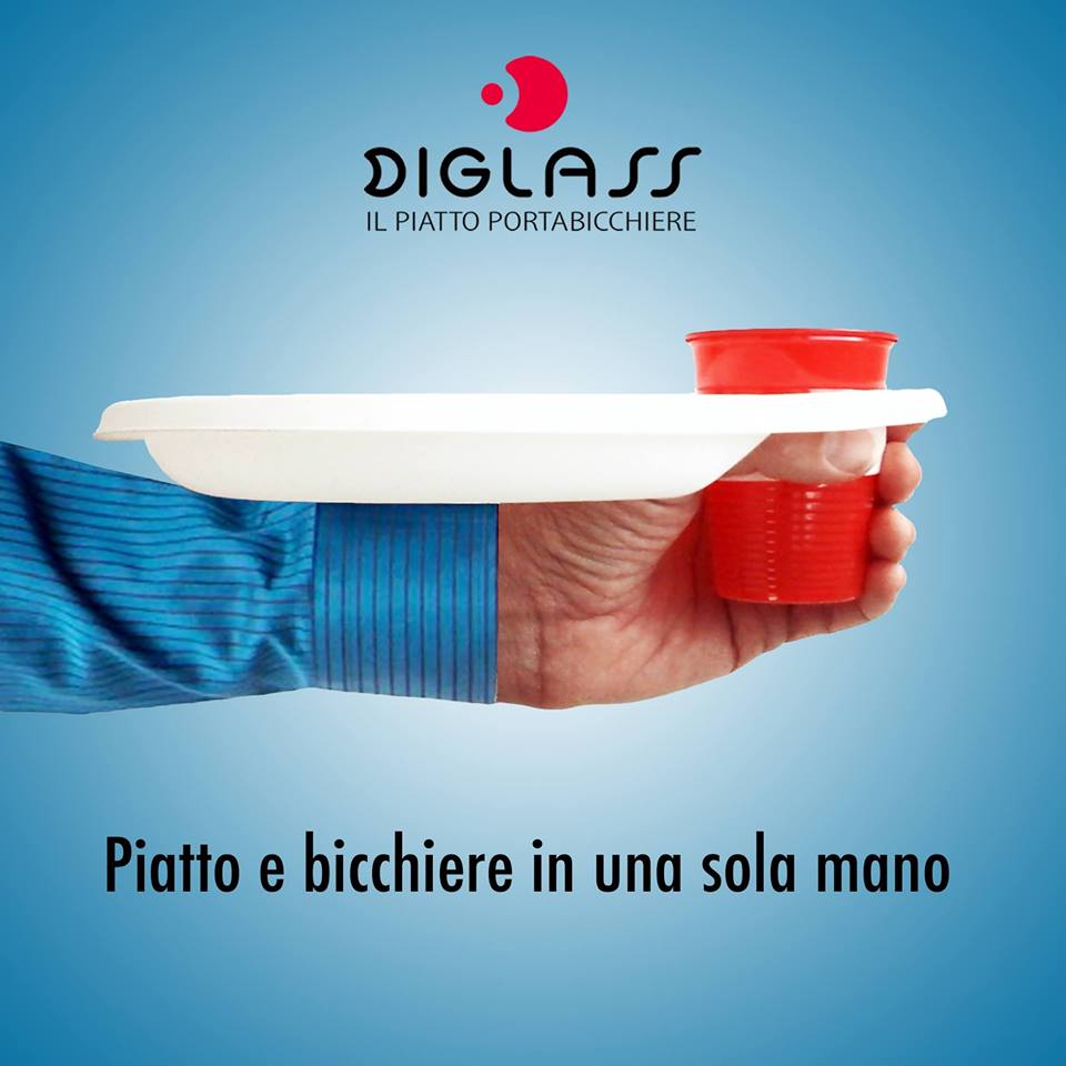 Diglass il piatto porta bicchiere