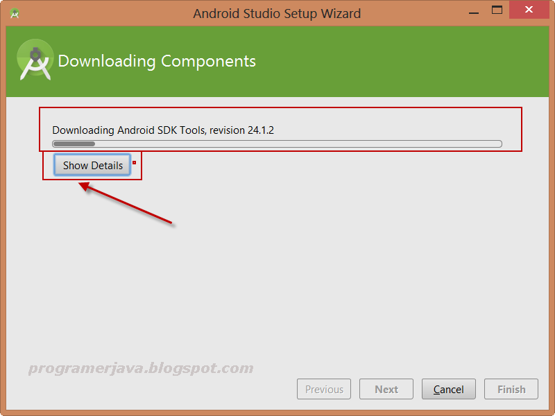 Downloading components. Android Studio Setup Wizard. Download Studio Setup вирус.