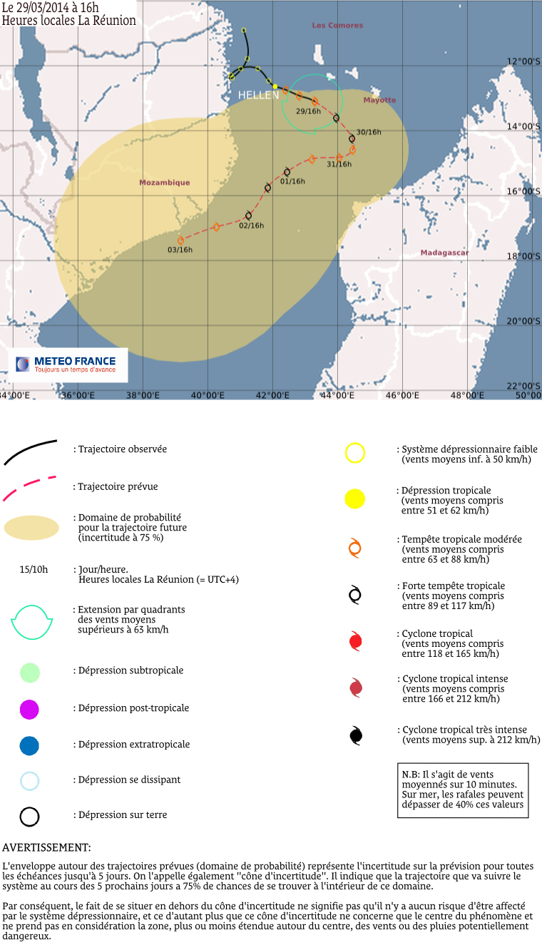 Tempête tropicale modérée Hellen: Mayotte en vigilance cyclonique