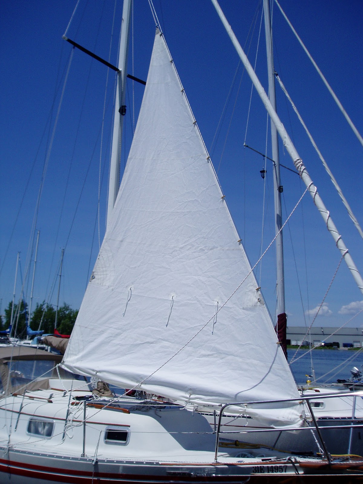 Sailing; Freedom Thru Simplicity Staysail Rigged