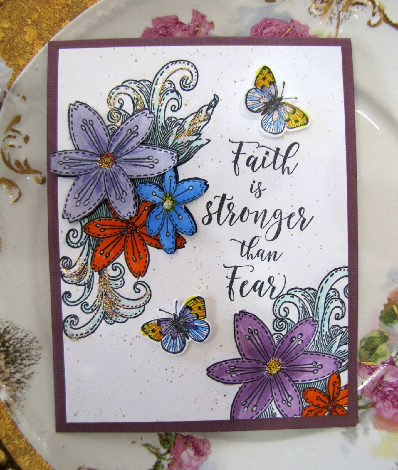 THE ARTISTIC AVENUES. Penny Black Stitched Flowers