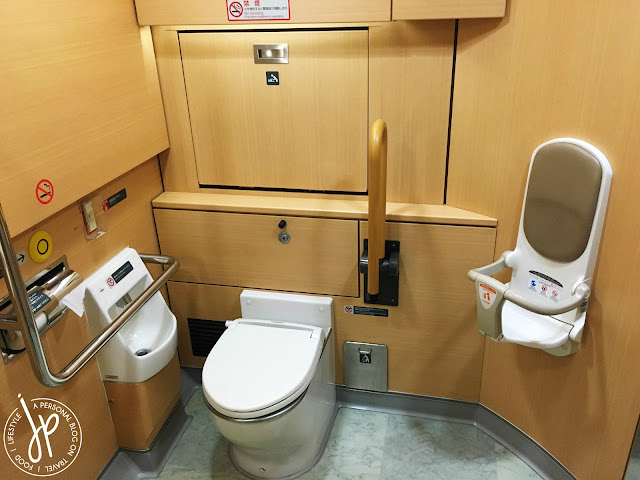 restroom toilet inside the train