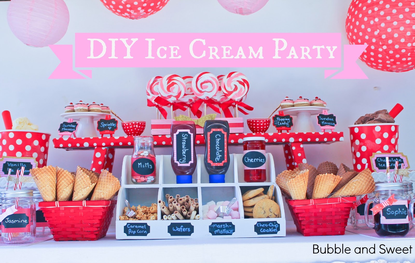 Bubble and Sweet Make Your Own Ice Cream Party for Bubble's 10th