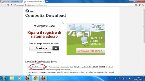 come scaricare combofix