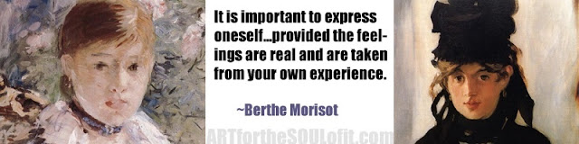 berthe morisot quote it is important to express oneself...