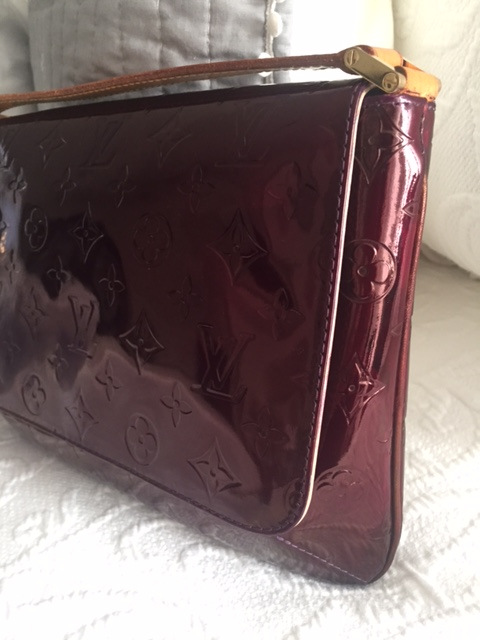 Louis Vuitton, Bags, Louis Vuitton Vernis Handbag Beautifully Dyed Black