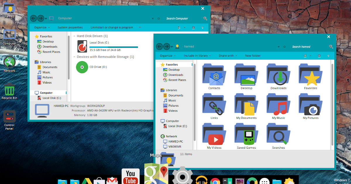 Android M Theme For Windows 7 Windows10 Themes I Cleodesktop