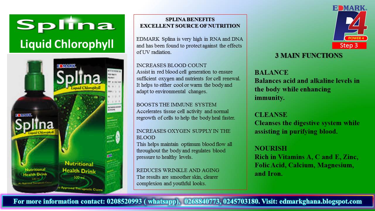 Benefits of Edmark Splina Liquid Chlorophyll