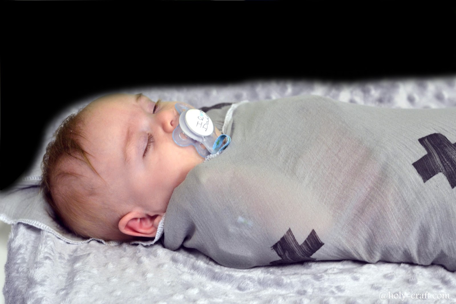 Hand stamped muslin swaddle blanket Rachel Teodoro