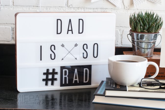 Father's Day Decor | Make use of the Heidi Swapp Lightbox to give Dad focus for his special day. @jamiepate for @heidiswapp