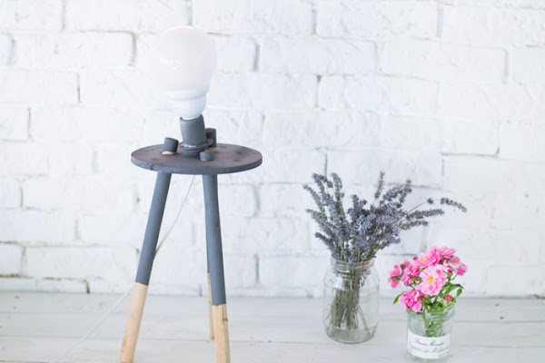 Lámpara nórdica madera diy