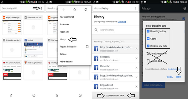 Cara Menghapus History Di Google Chrome Android