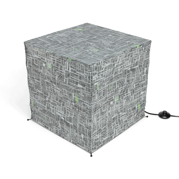 Star Trek Next Generation Borg Cube Large Paper Floor Lantern Lamp New 