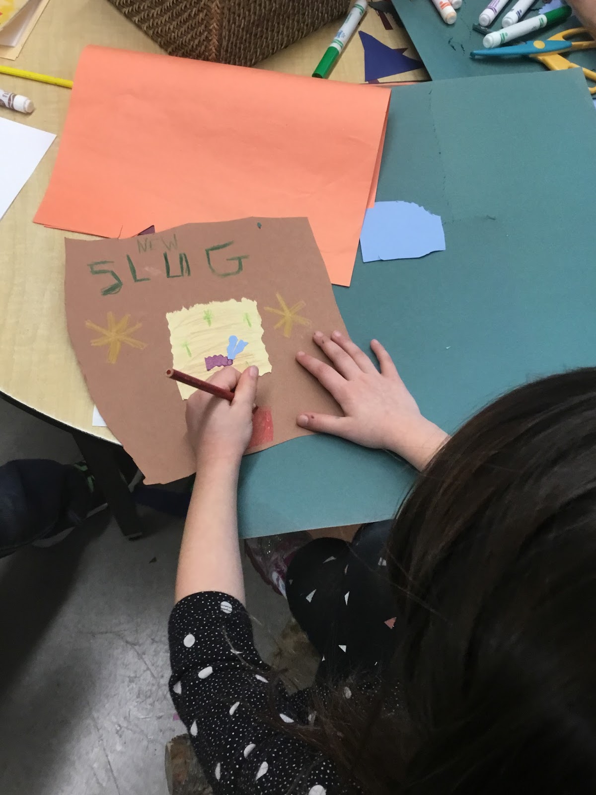 The Wonderful World of Kindergarten Making a habitat for our slug from the living wall