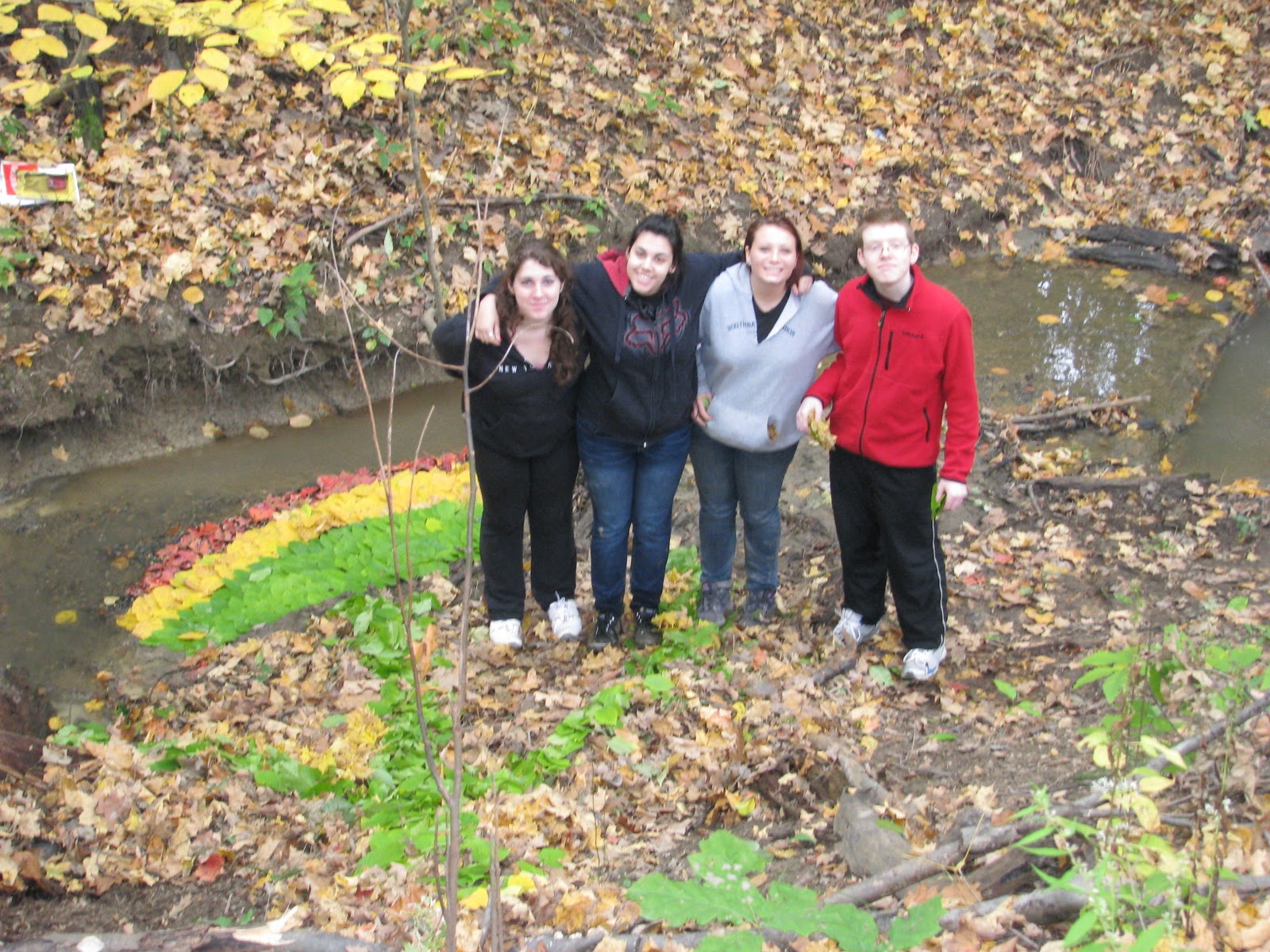Maple Hill High School Art Land Art/ Earthworks 2011!