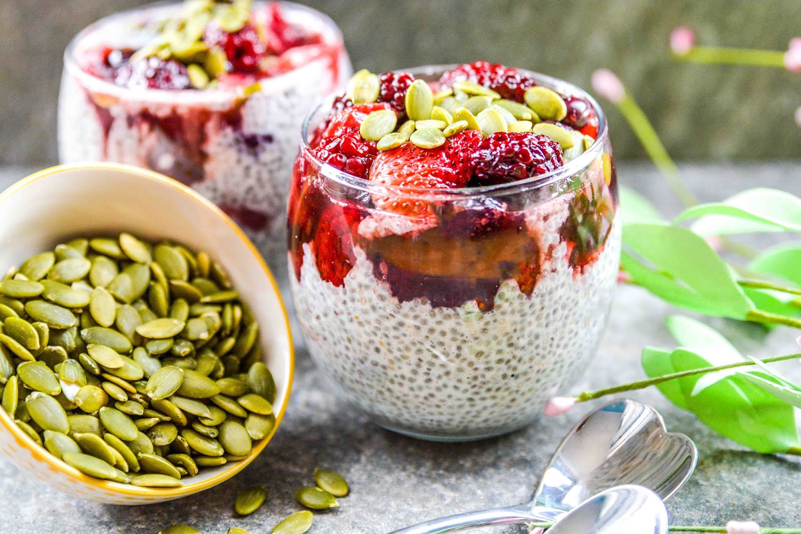 Roasted Berry Chia Pudding