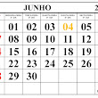 calendario junho 2015