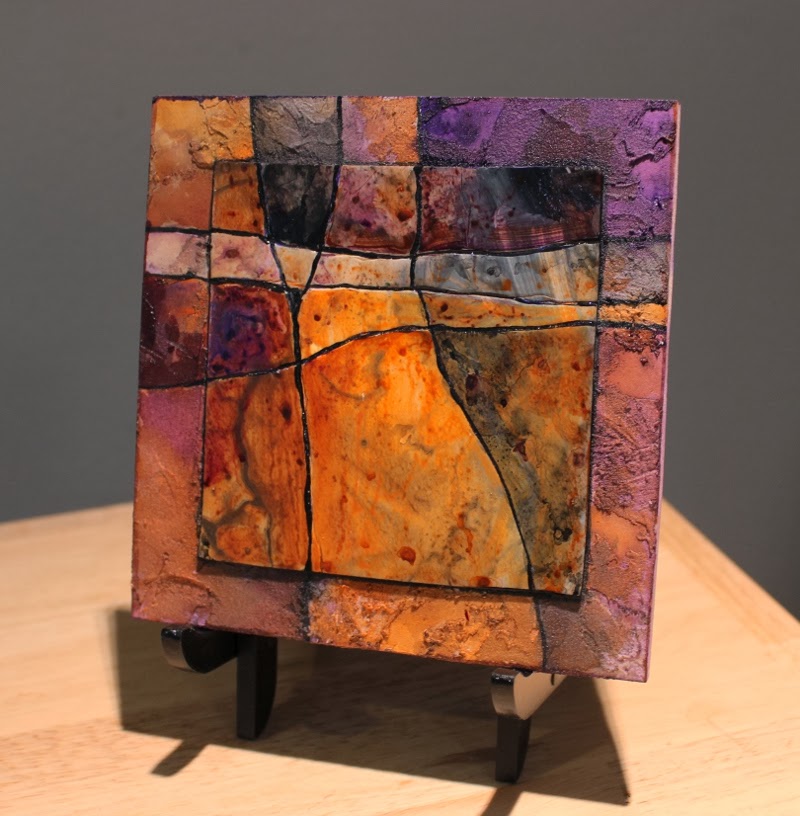 CAROL NELSON FINE ART BLOG "Gemstone 19" mixed media acrylic geologic
