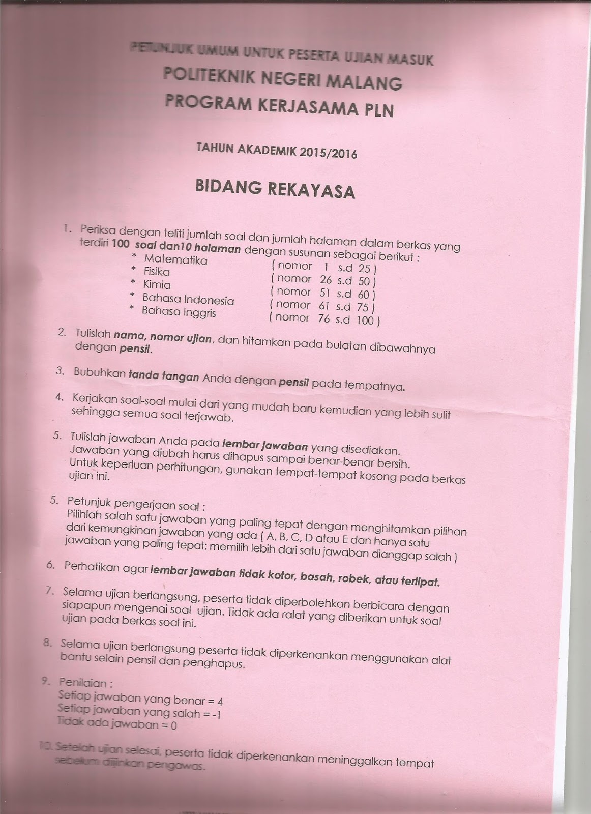Soal Kerja Sama Kks Pln 2015 Polinema Pendekar Edu