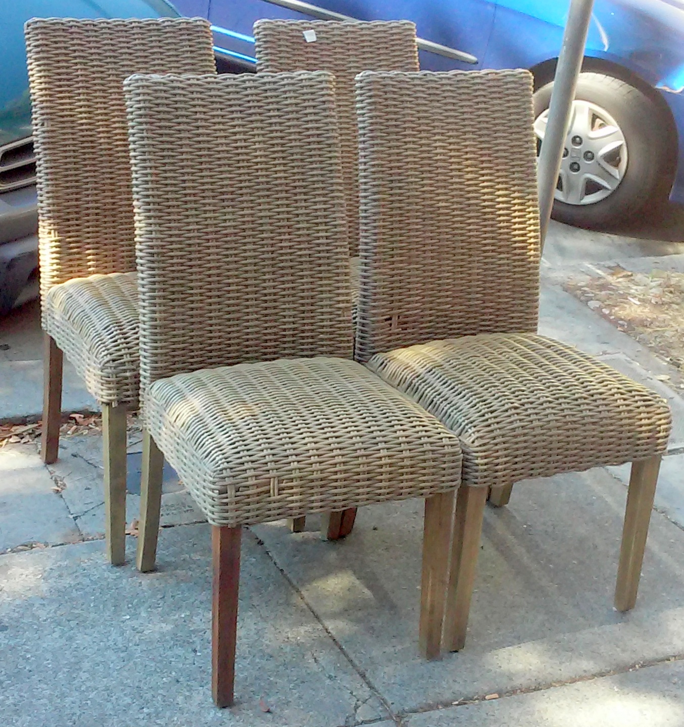 UHURU FURNITURE & COLLECTIBLES SOLD 7492 Set of 4 Cost Plus Wicker