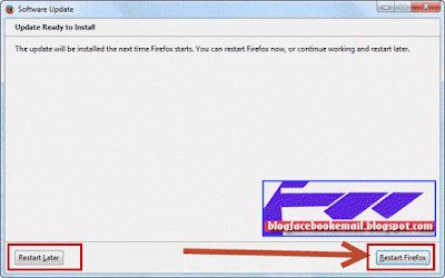 update dan restart firefox 