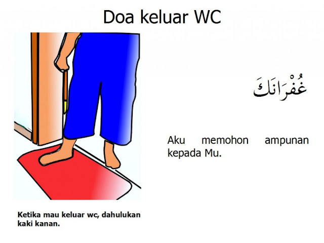 Adab dan Doa ketika mau masuk dan setelah keluar dari WC
