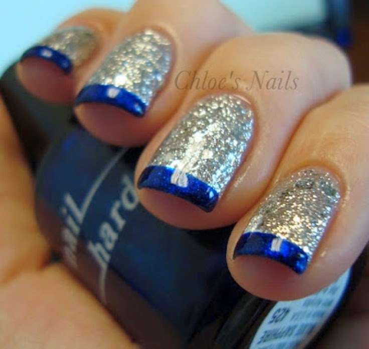 Hanukkah blue nails
