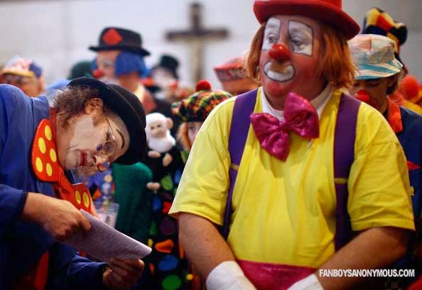 Clowns Crying Church Memorial Grimaldi England Makeup