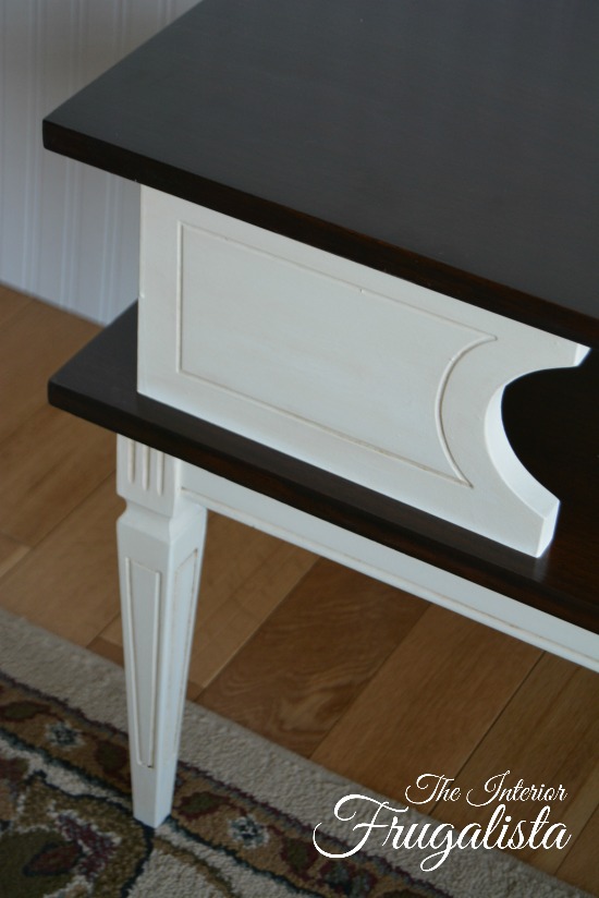 MCM Tiered Table with Old White and Pure White Chalk Painted Trim