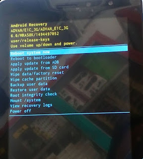 Cara Hard Reset Advan E1C 3G Android Recovery