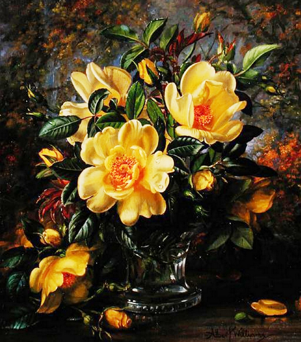 El arte es su máxima expresión : Cuadros de Flores al Óleo