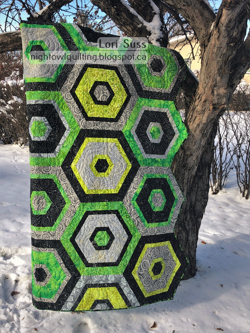 Night Owl Quilting & Dye Works Lug Nuts Raffle Quilt