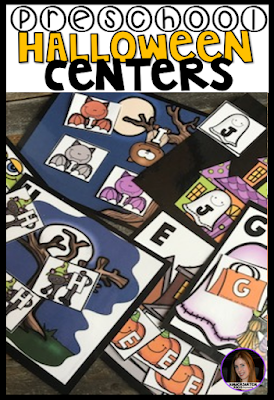 Halloween and October morning Tubs, Centers and Activities for Preschool