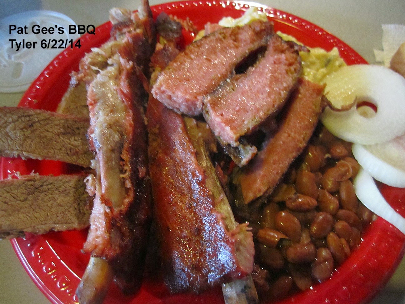 Don O.'s Texas BBQ blog Pat Gee's BBQ, near Tyler , Texas 6/22/14