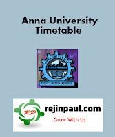 Anna University First Semester PG Timetable Regulation 2013
