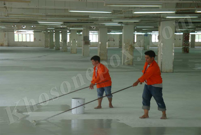 Quy trình chuẩn thi công sơn sàn Epoxy gốc nước và gốc dầu