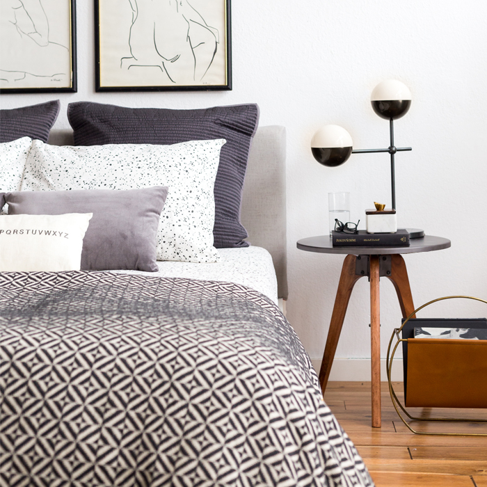 Dormitorio moderno y masculino
