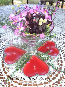 Cake Stand as Valentine's Day Vase with Ground orchids