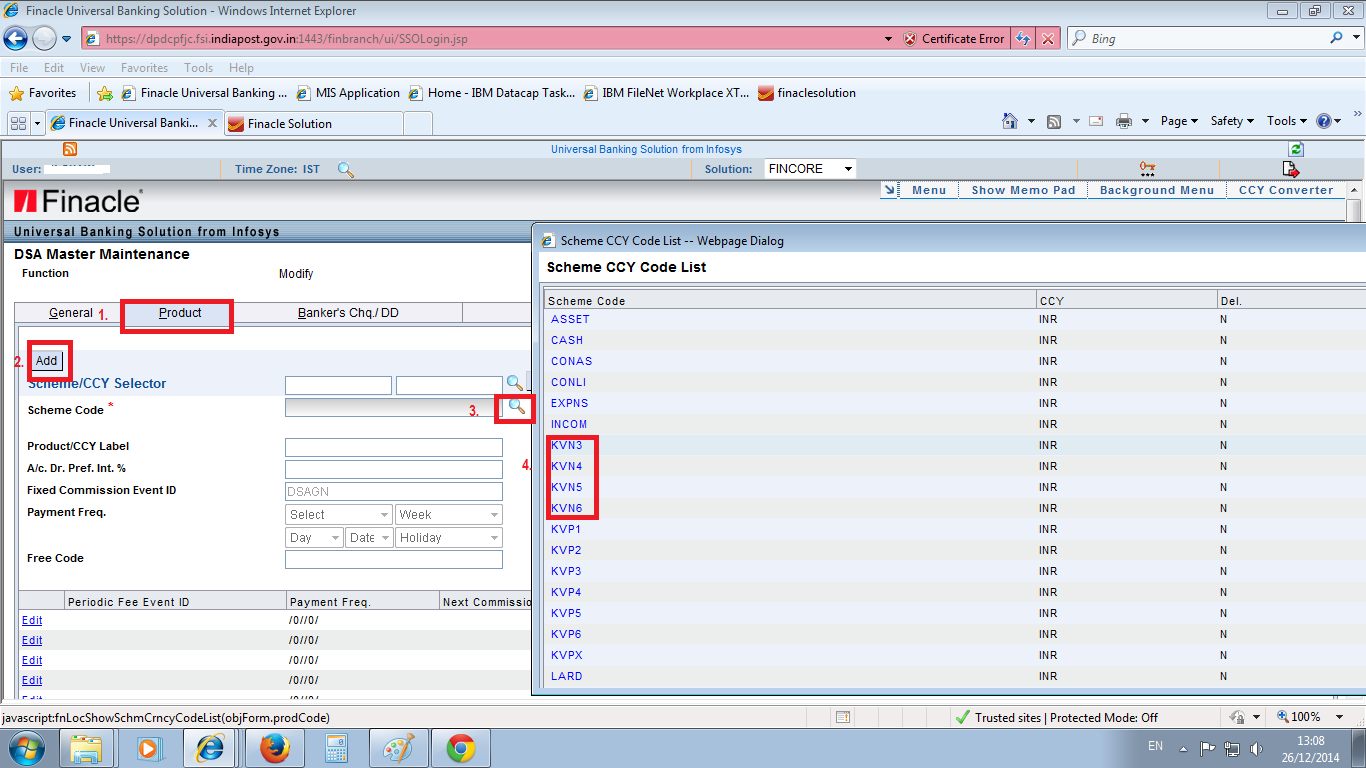 Add New KVP (KVN) Product to Agent in DOP Finacle PO Tools