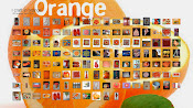 el colage del color naranja